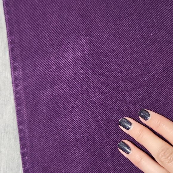 Vintage High Rise Baggy Relaxed Tapered Leg Purple Denim "Mom" Jeans - Picture 15 of 16